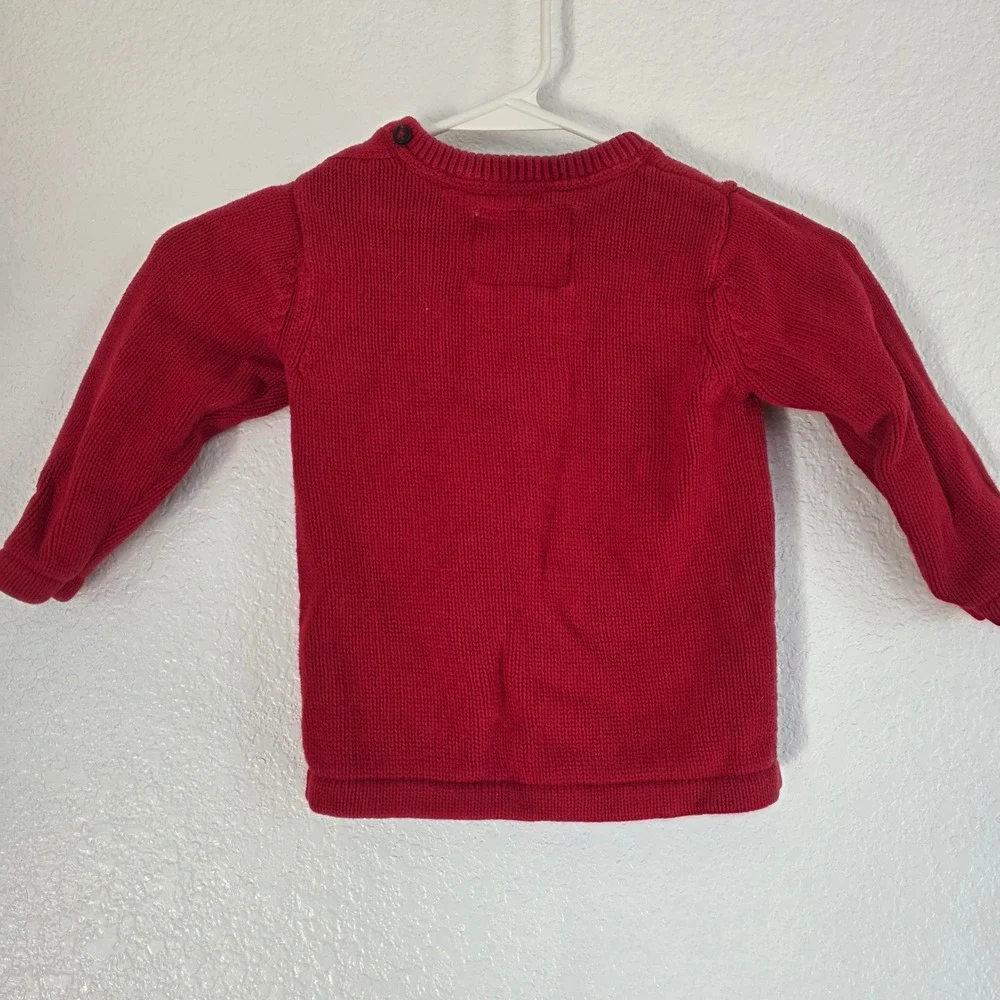 vintage‎ OshKosh B'gosh Toddler Boys Red Train Sweater 24 Months Cotton